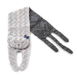 *2 for $30* OSUMASHI Pooh-chan - Furry Grey Cat Scarf - From Japan